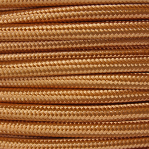 Copper Fabric Lighting Cable Braided. Round 3 core lighting flex