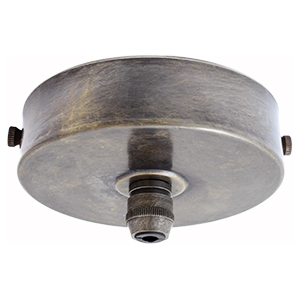 Multiple drop ceiling rose with 1 to 8 outlets in brushed antique finish
