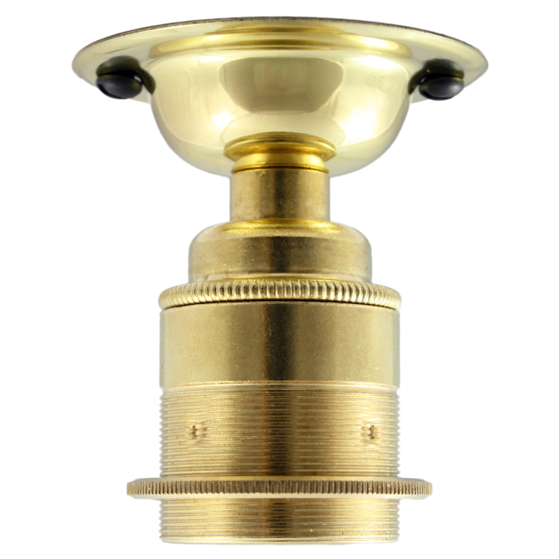 ES brass fixed ceiling and wall light in polished brass finish