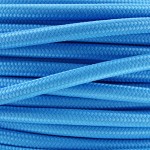 Bright Blue | Fabric Lighting Cable | Cloth Covered Wire | Round | 3 ...