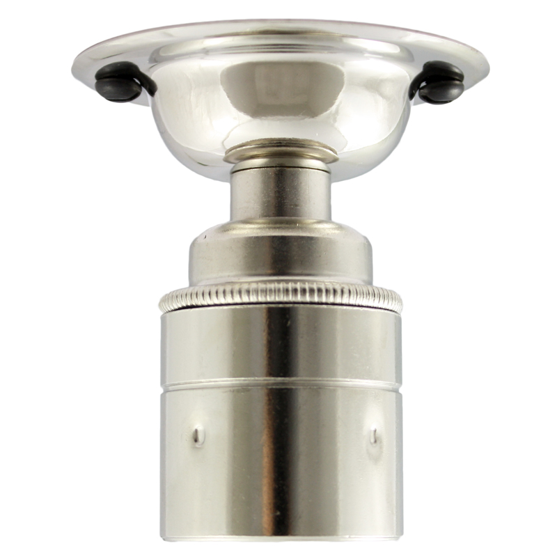 ES brass fixed ceiling and wall light in nickel finish